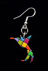 Minga Fair Trade Bright Carved Wood Earrings (Assorted)