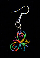 Minga Fair Trade Bright Carved Wood Earrings (Assorted)