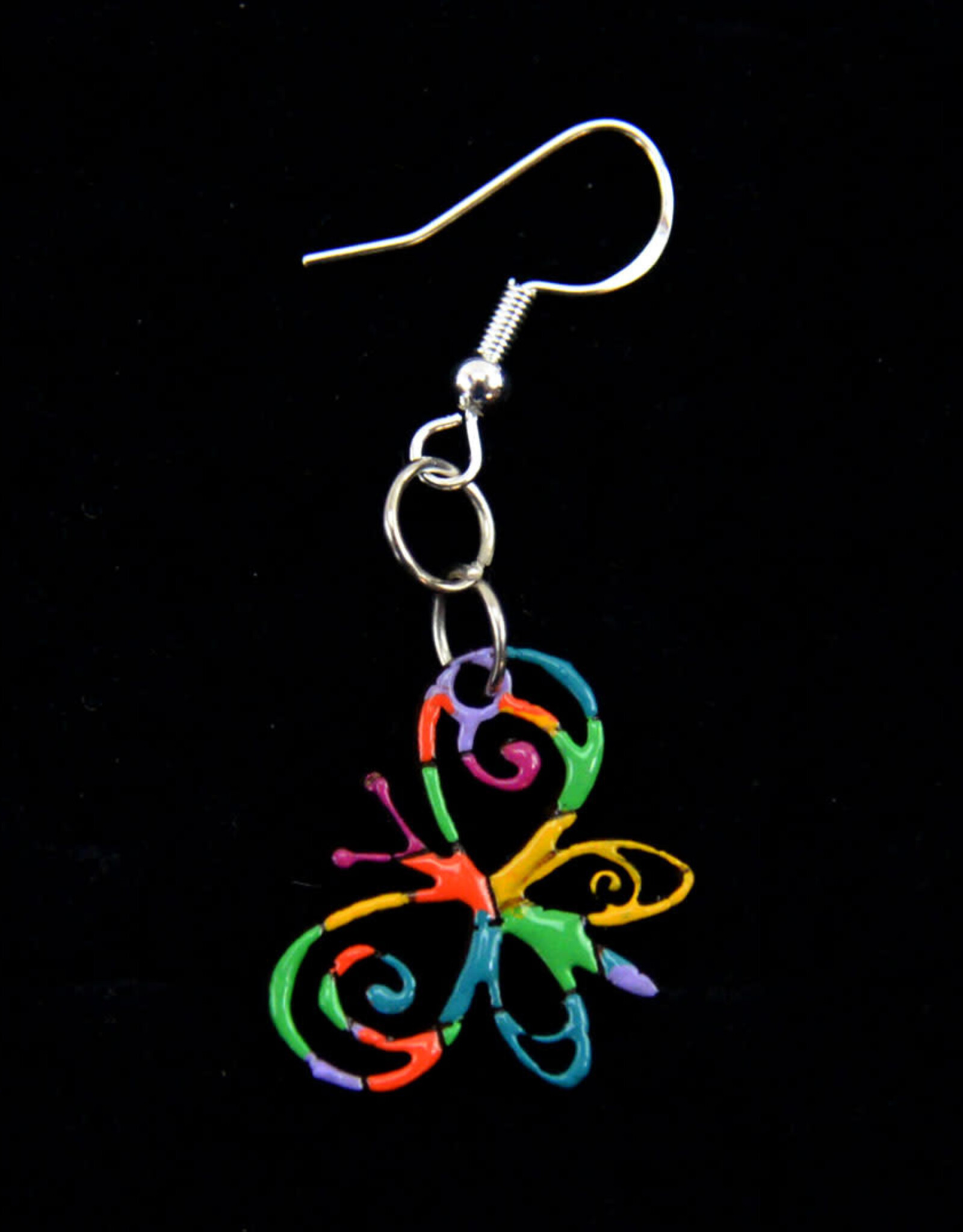 Minga Fair Trade Bright Carved Wood Earrings (Assorted)