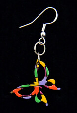 Minga Fair Trade Bright Carved Wood Earrings (Assorted)