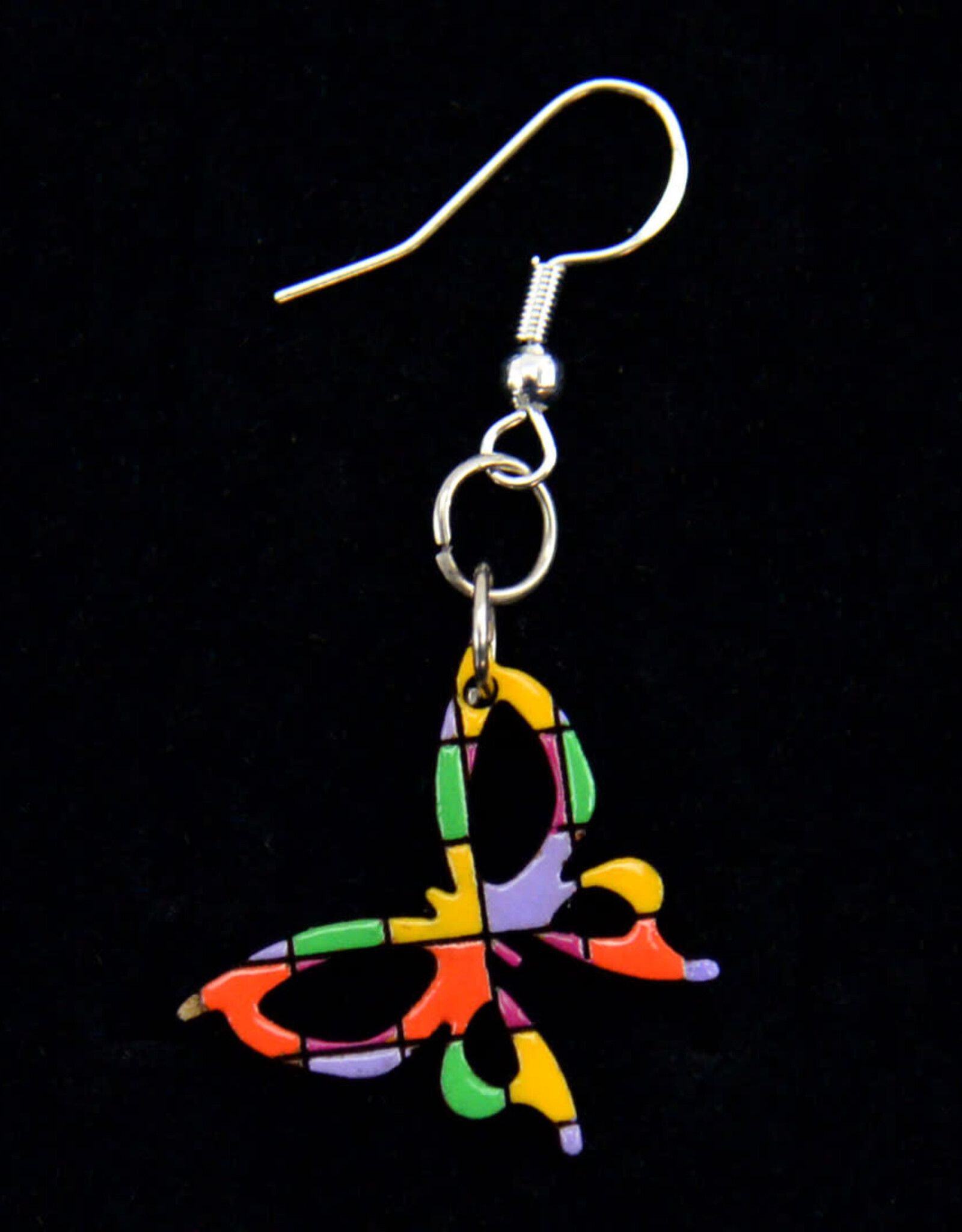 Minga Fair Trade Bright Carved Wood Earrings (Assorted)
