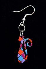 Minga Fair Trade Bright Carved Wood Earrings (Assorted)