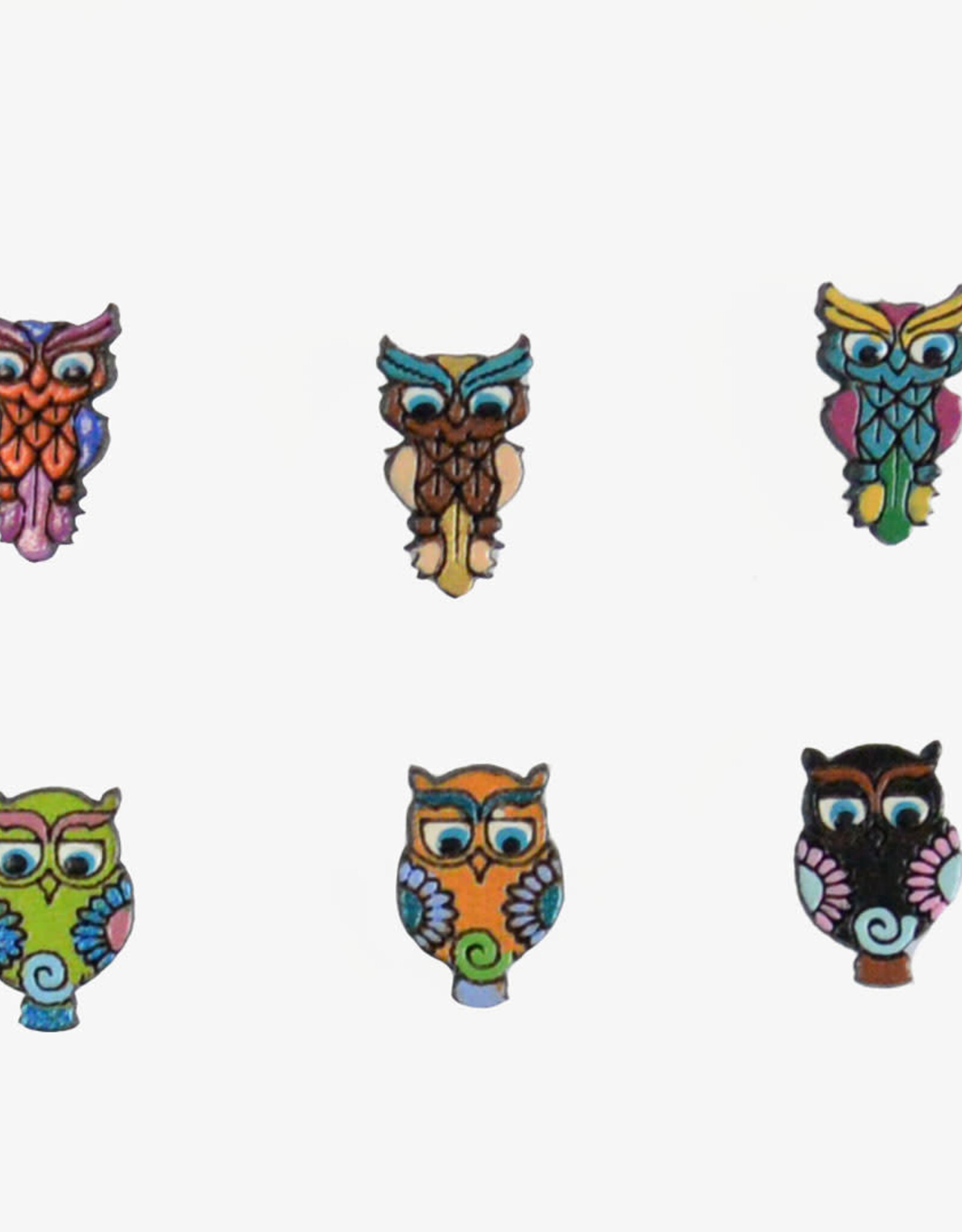 Minga Fair Trade Bright Wooden Stud Earrings (Assorted)