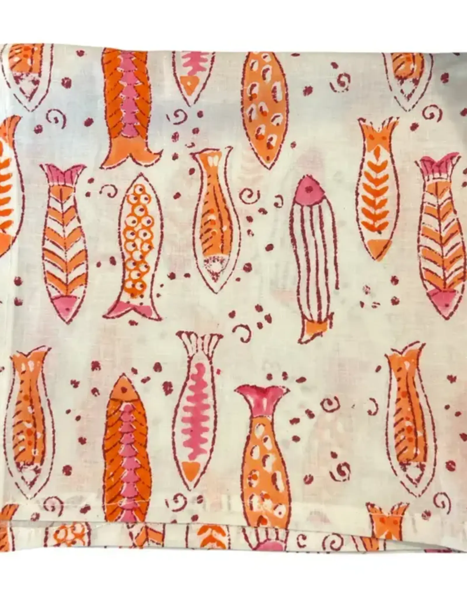 Hopes Unlimited Printed Cotton Napkins Fish