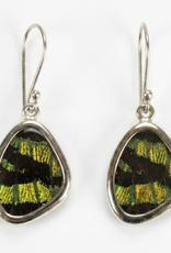 Minga Fair Trade Alpaca Silver Triangle Butterfly Wing Earrings