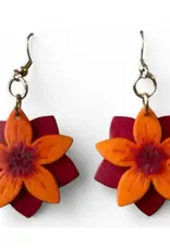 One World Projects Autumn Flower Gourd Earrings