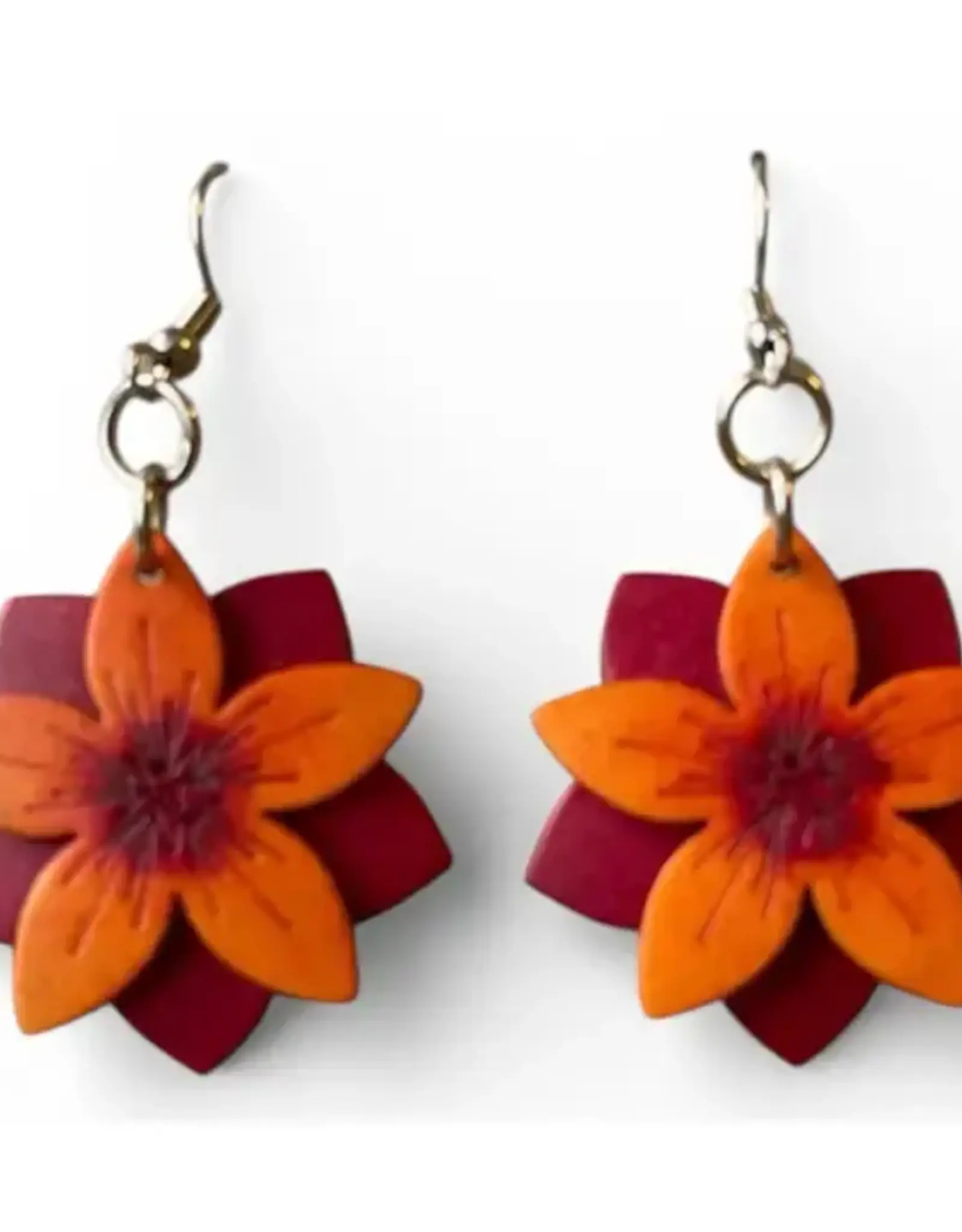 One World Projects Autumn Flower Gourd Earrings