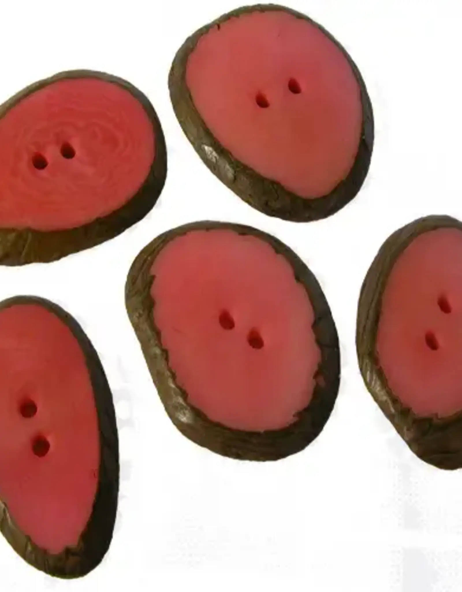 One World Projects Small Tagua Sliced Buttons - Pink