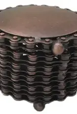 One World Projects Round Bicycle Chain Box - Upcycled