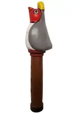 One World Projects Large Wood and Clay Bird Flute