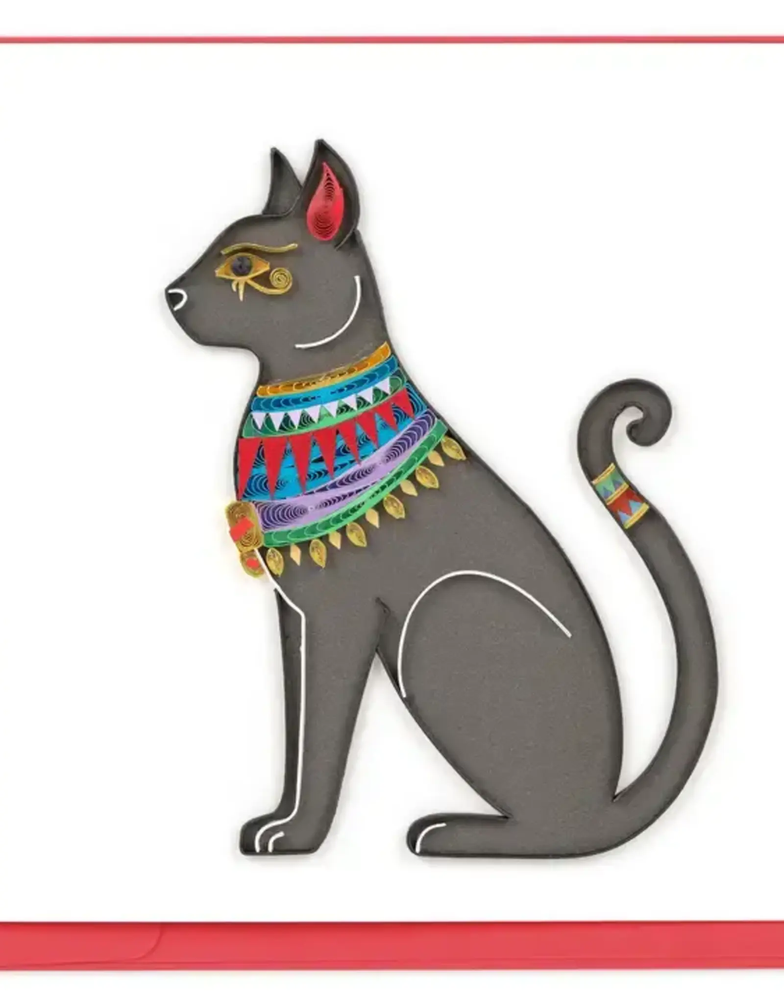 Quilling Card Quilled Egyptian Cat Greeting Card