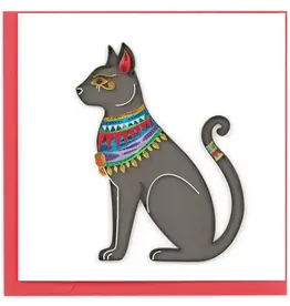 Quilling Card Quilled Egyptian Cat Greeting Card
