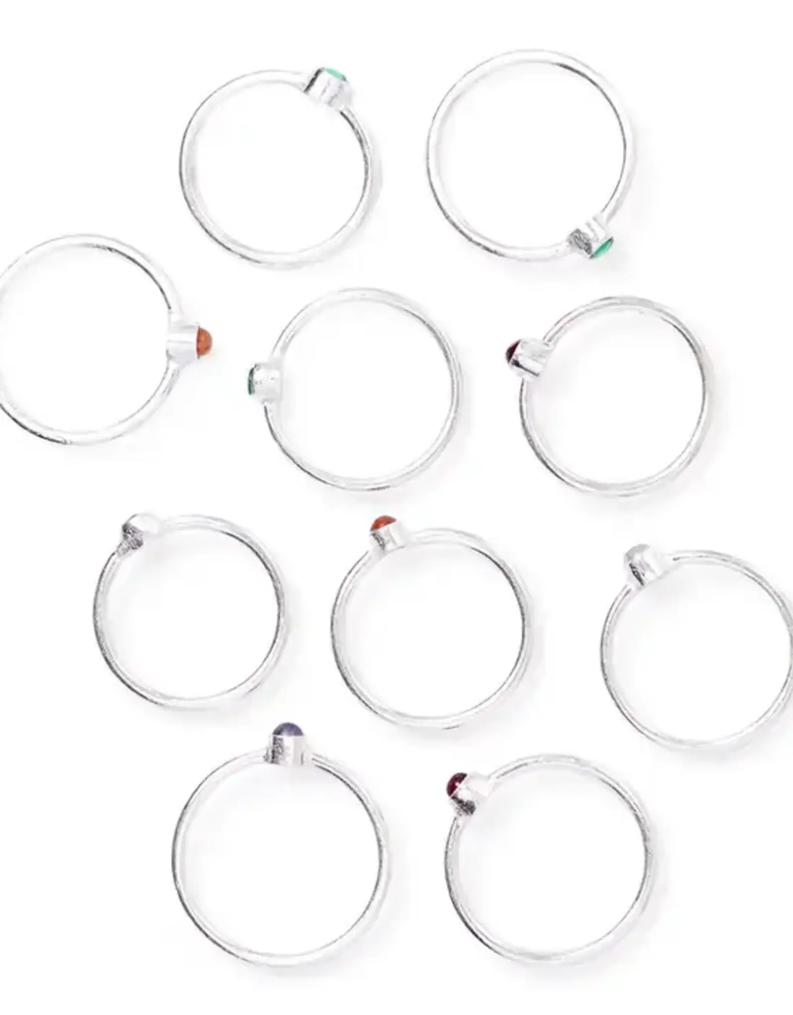 Matr Boomie Dhera Assorted Semi-Precious Stone Ring - Silver