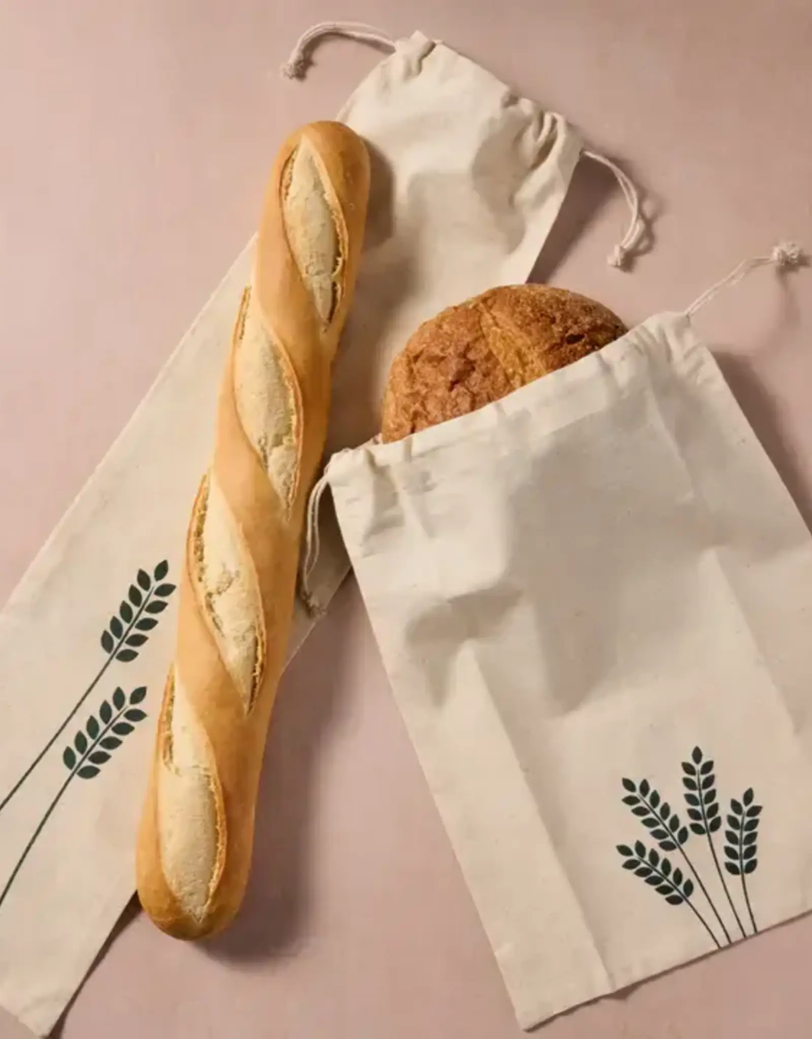 Ten Thousand Villages Linen Bread Bag Set