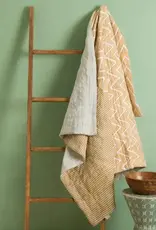 Mela Artisans Handcrafted Cotton Throw Yellow Sundown 70"x50"