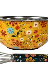Mela Artisans Stainless Steel Sunburst Bloom Bowl & Whisk Set