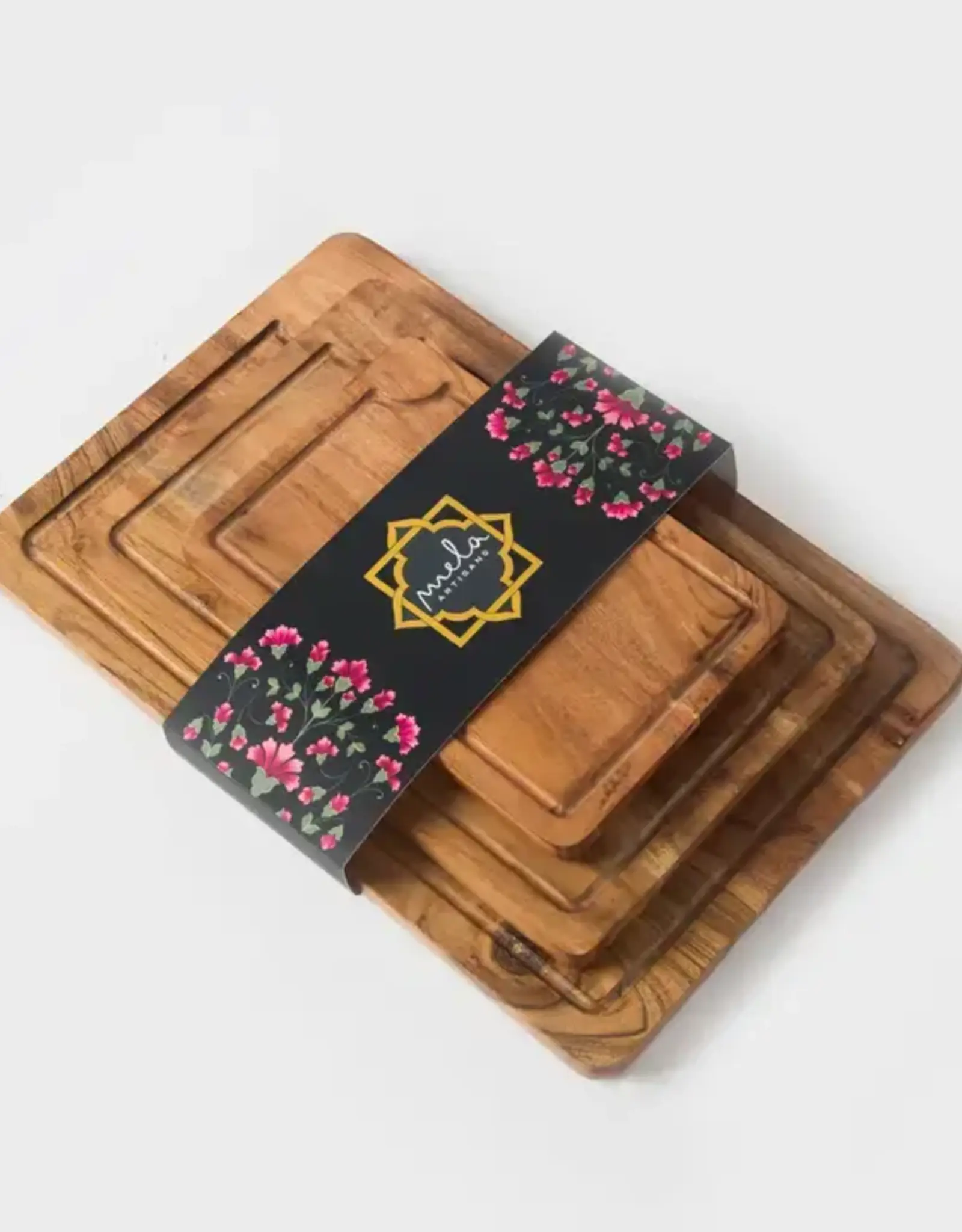 Mela Artisans Acacia Wood Cutting Board Set