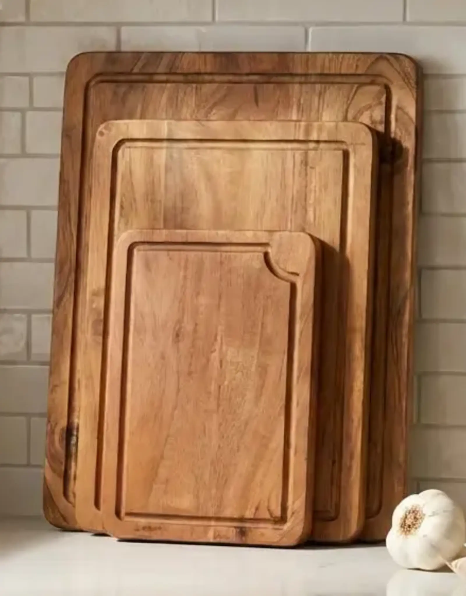 Mela Artisans Acacia Wood Cutting Board Set