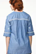 Sevya Handmade Tarika Blue Chambray Tunic - Blue  L/XL