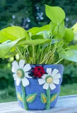 dZi Handmade Daisy Felt Pot