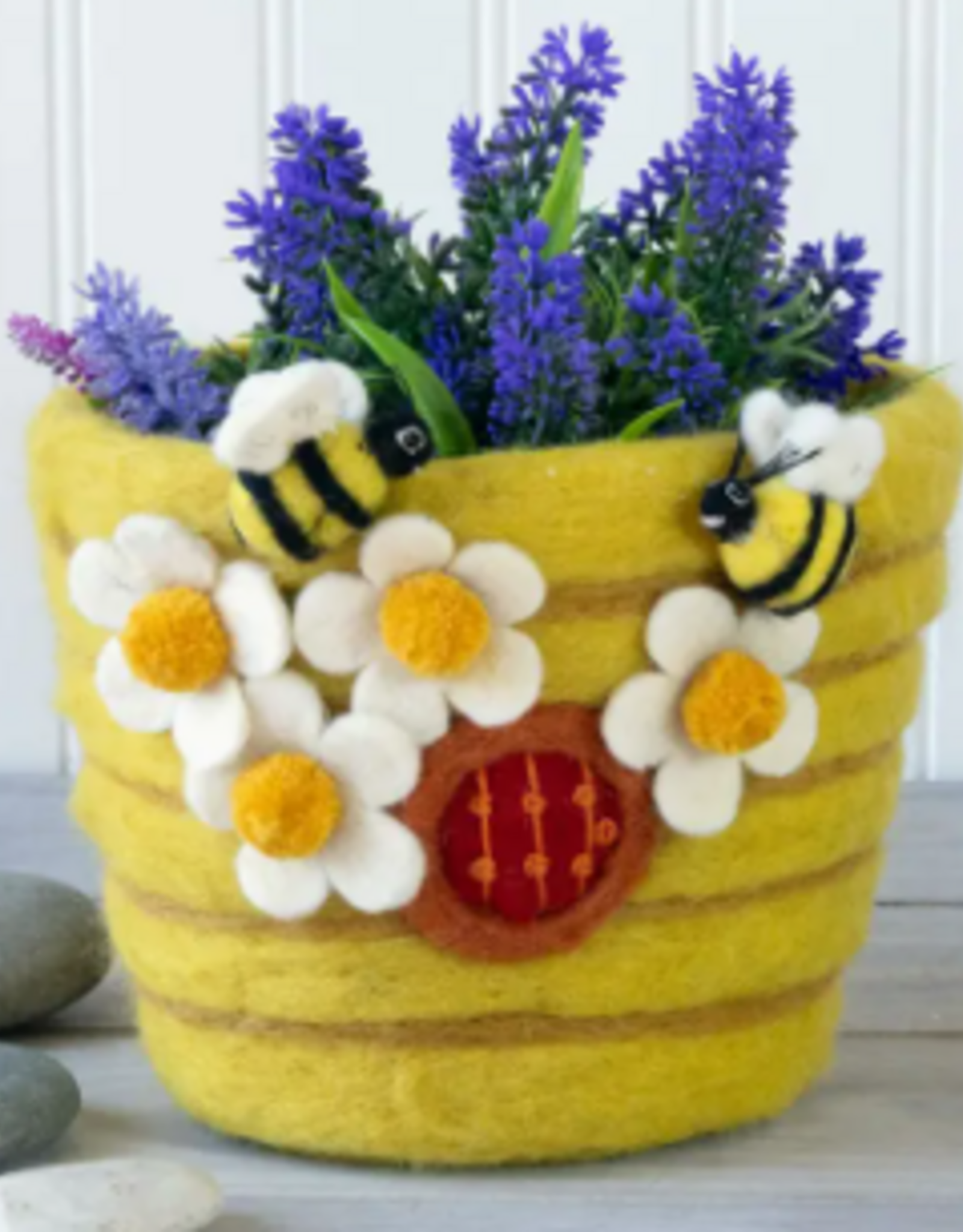dZi Handmade Honey House Felt Pot