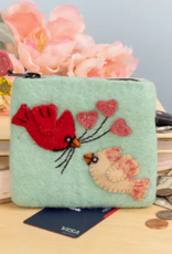 dZi Handmade Love Cardinals Coin Purse