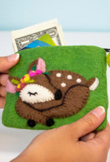 dZi Handmade Sleeping Fawn Coin Purse