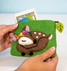 dZi Handmade Sleeping Fawn Coin Purse