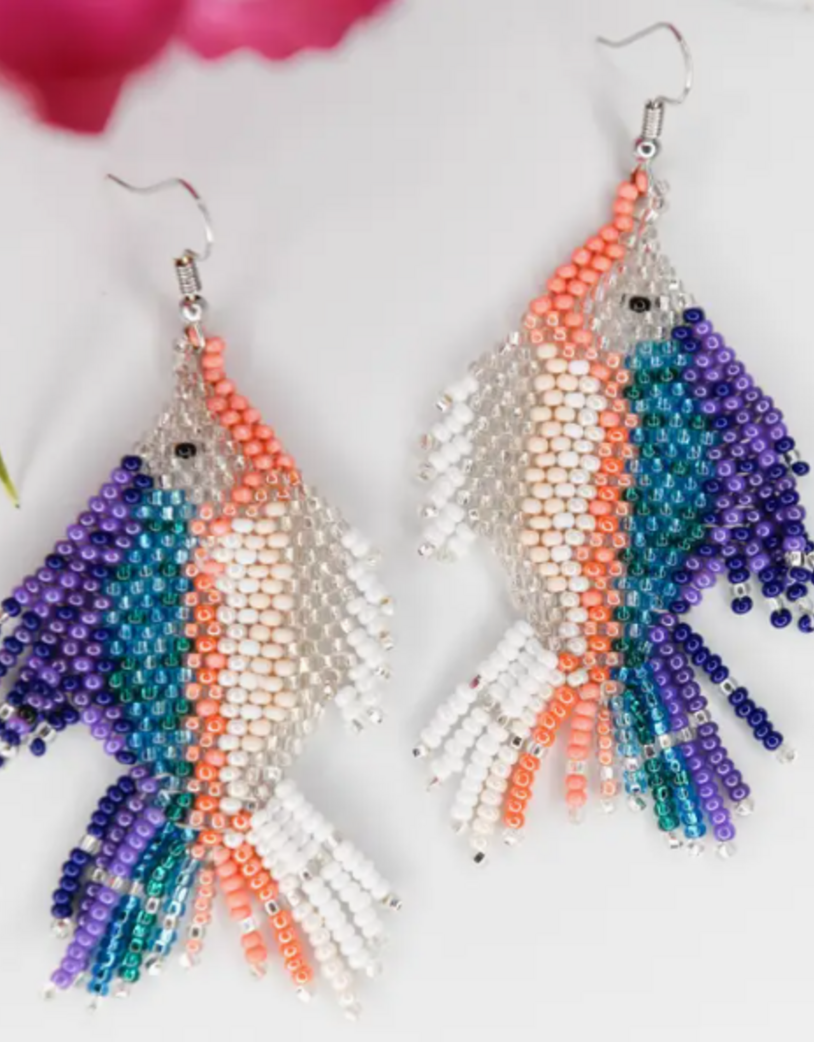 Lucia's Imports Beaded Fish Earrings