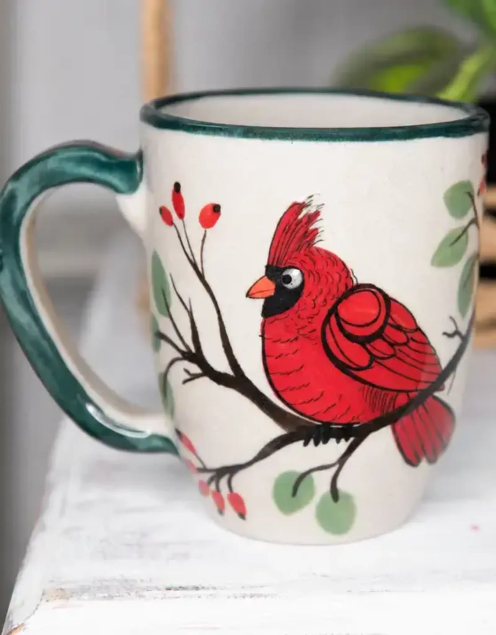 Lucia's Imports Cardinal Latte Cup
