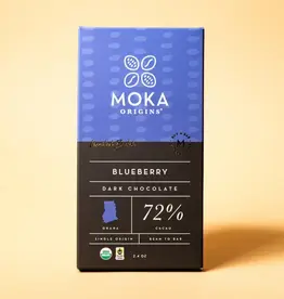 Moka Origins Blueberry Chocolate Bar 72%
