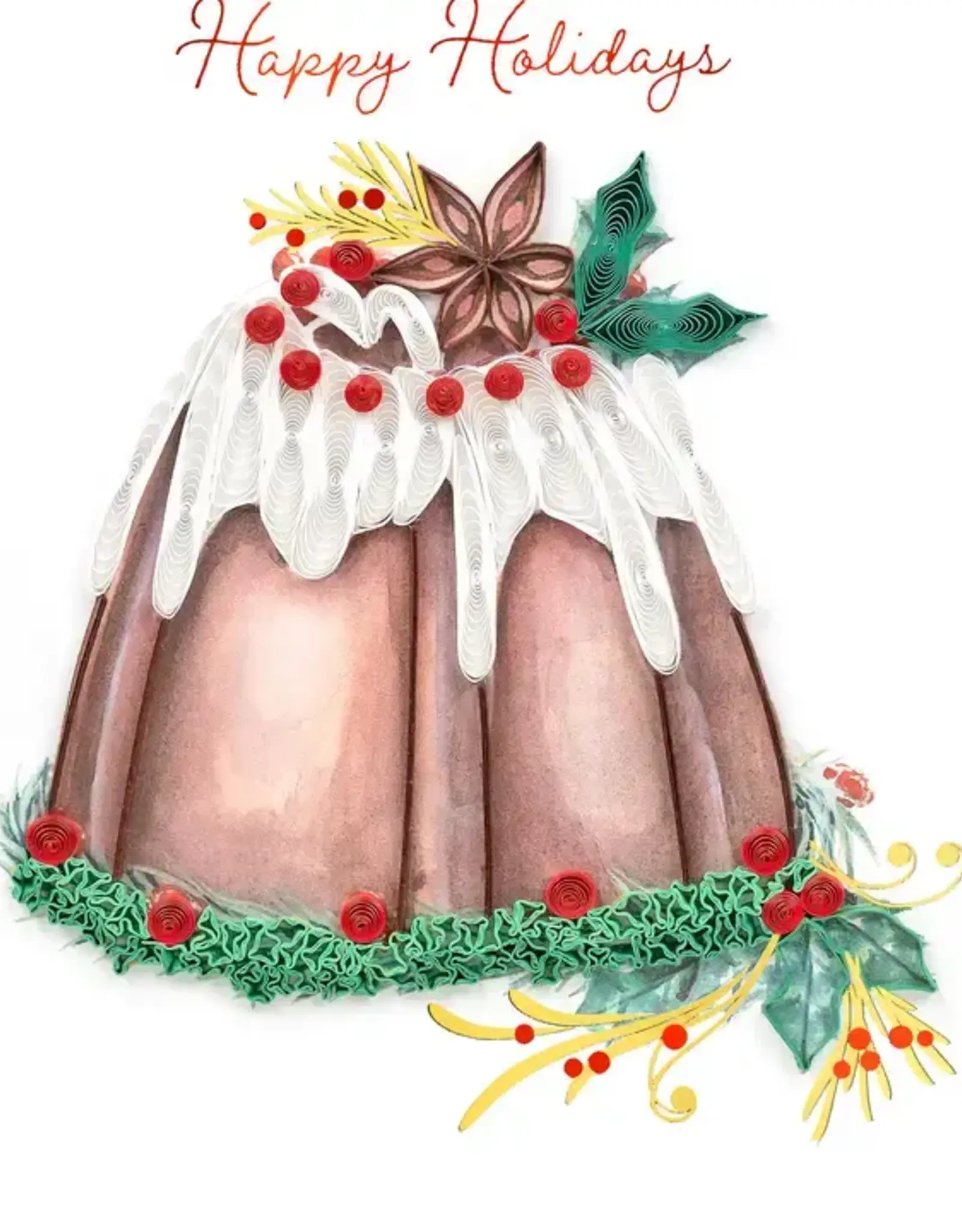 Quilling Card Quilled Holiday Bundt Cake Greeting Card