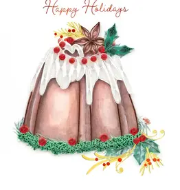 Quilling Card Quilled Holiday Bundt Cake Greeting Card