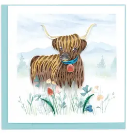 Quilling Card Quilled Highland Cow Greeting Card