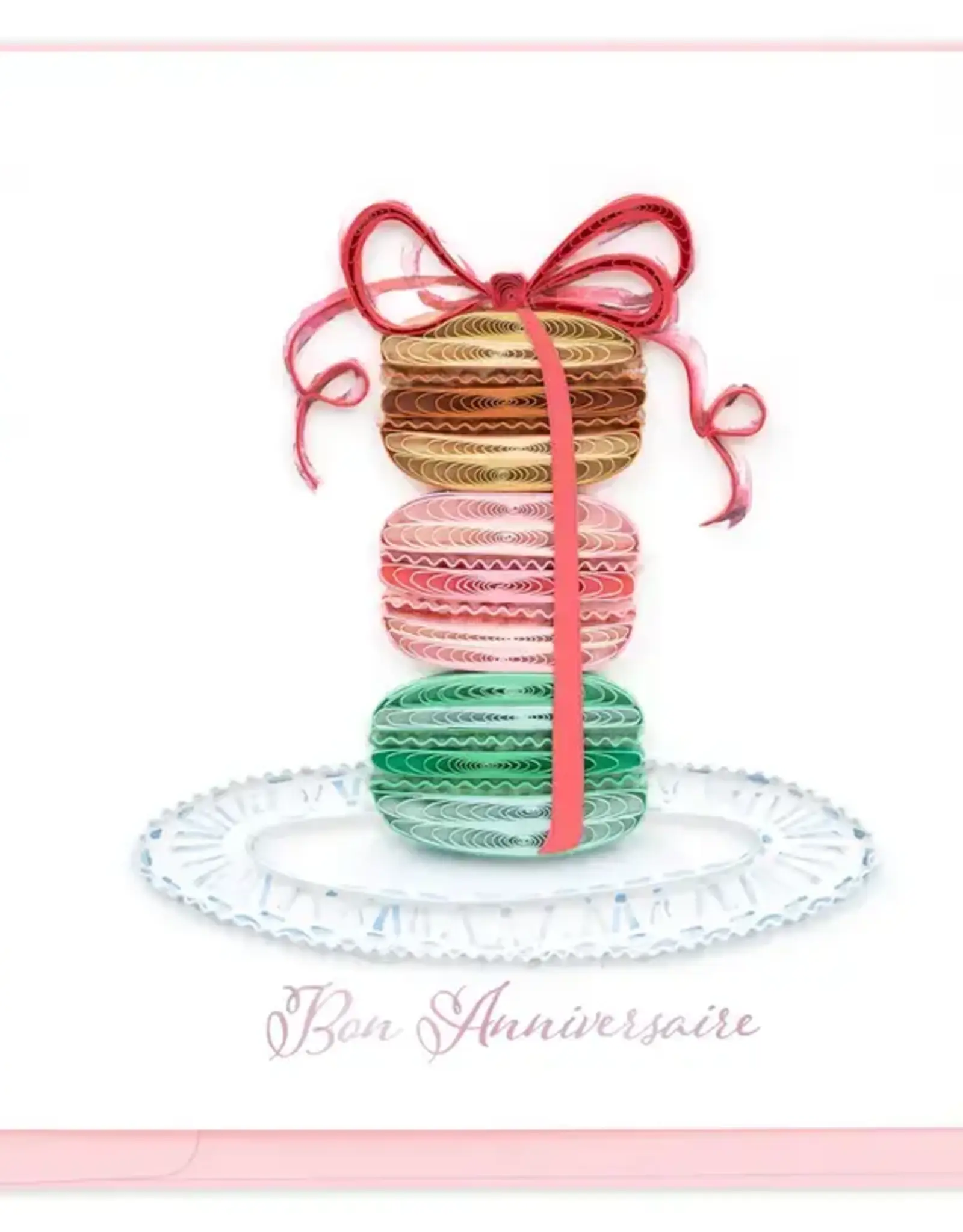 Quilling Card Quilled Birthday Macarons (French) Greeting Card