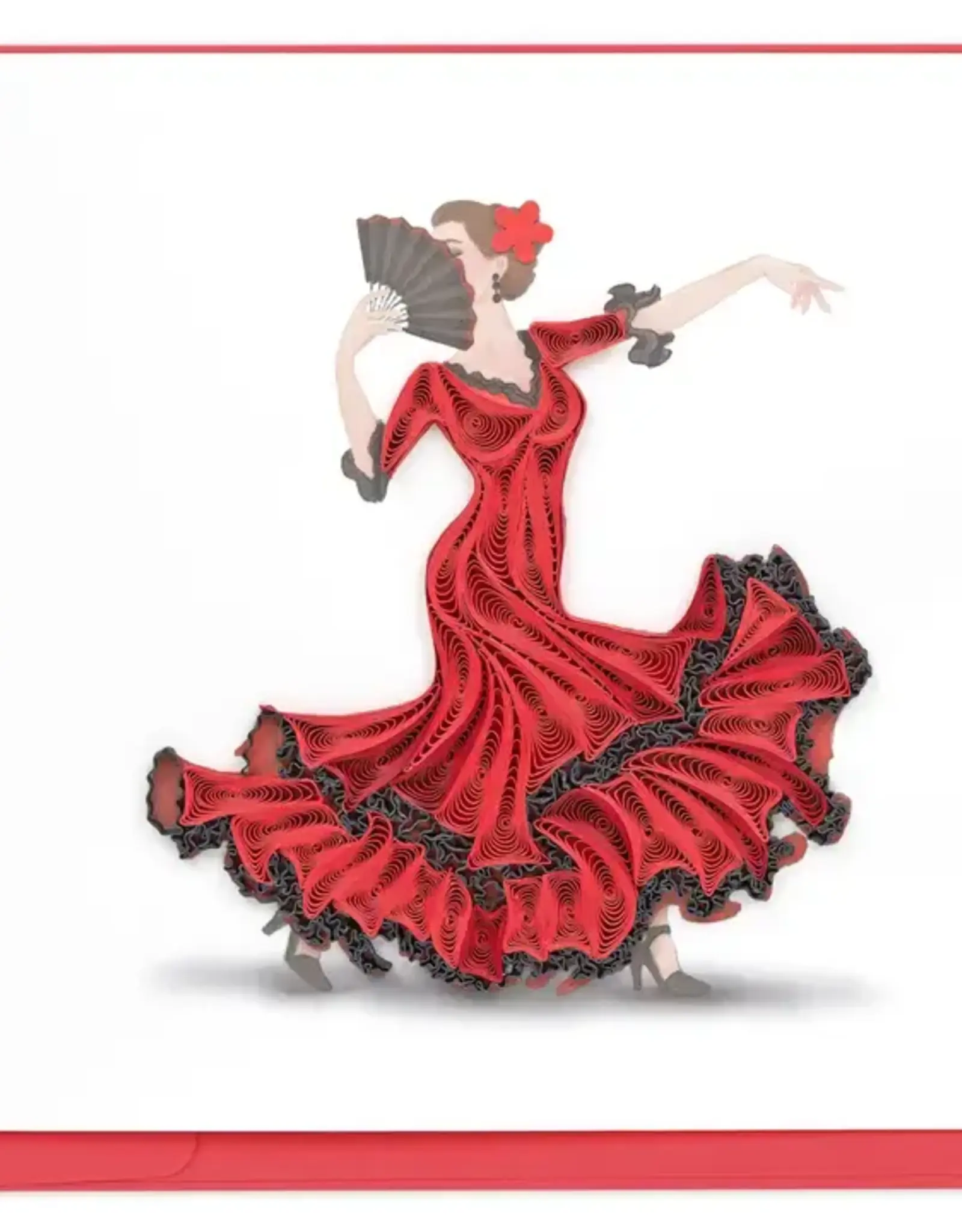 Quilling Card Quilled Flamenco Dancer Greeting Card