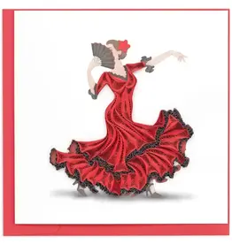 Quilling Card Quilled Flamenco Dancer Greeting Card