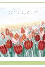 Quilling Card Quilled Thinking of You Tulip Field (Dutch) Greeting Card