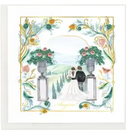 Quilling Card Quilled Tuscan Wedding  Greeting Card