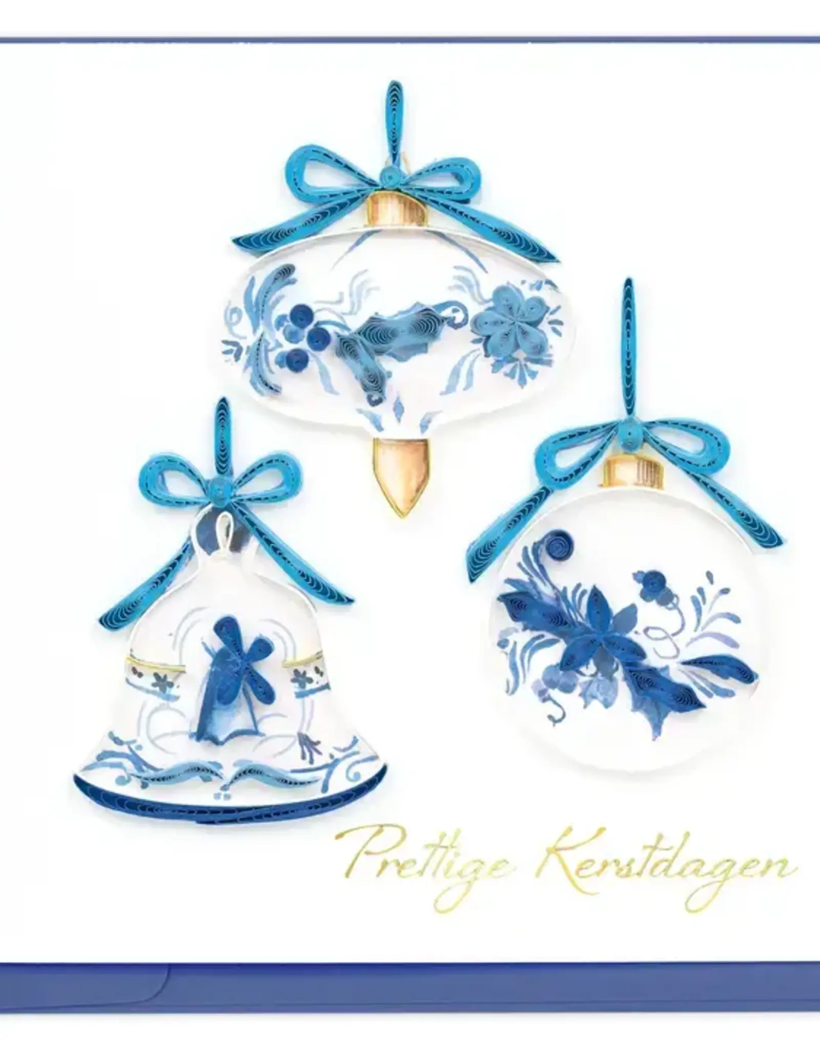 Quilling Card Quilled Delft Blue Ornaments (Dutch) Greeting Card