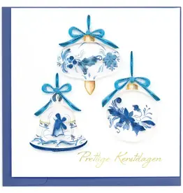 Quilling Card Quilled Delft Blue Ornaments (Dutch) Greeting Card