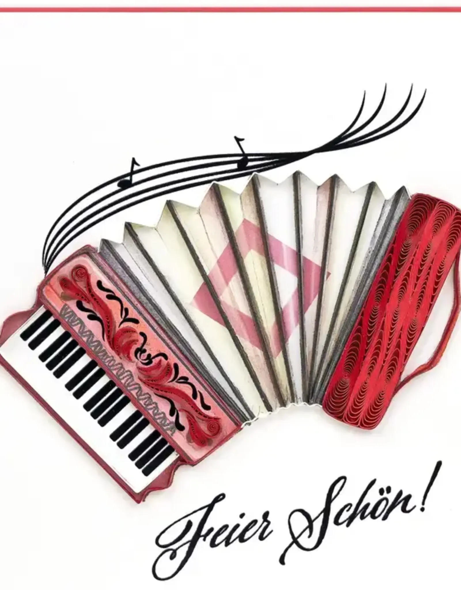 Quilling Card Quilled Celebrate Accordion (German) Greeting Card