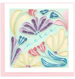 Quilling Card Quilled Bold Floral Thank You (French) Greeting Card
