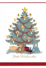 Quilling Card Quilled Vintage Christmas Tree (German) Greeting Card
