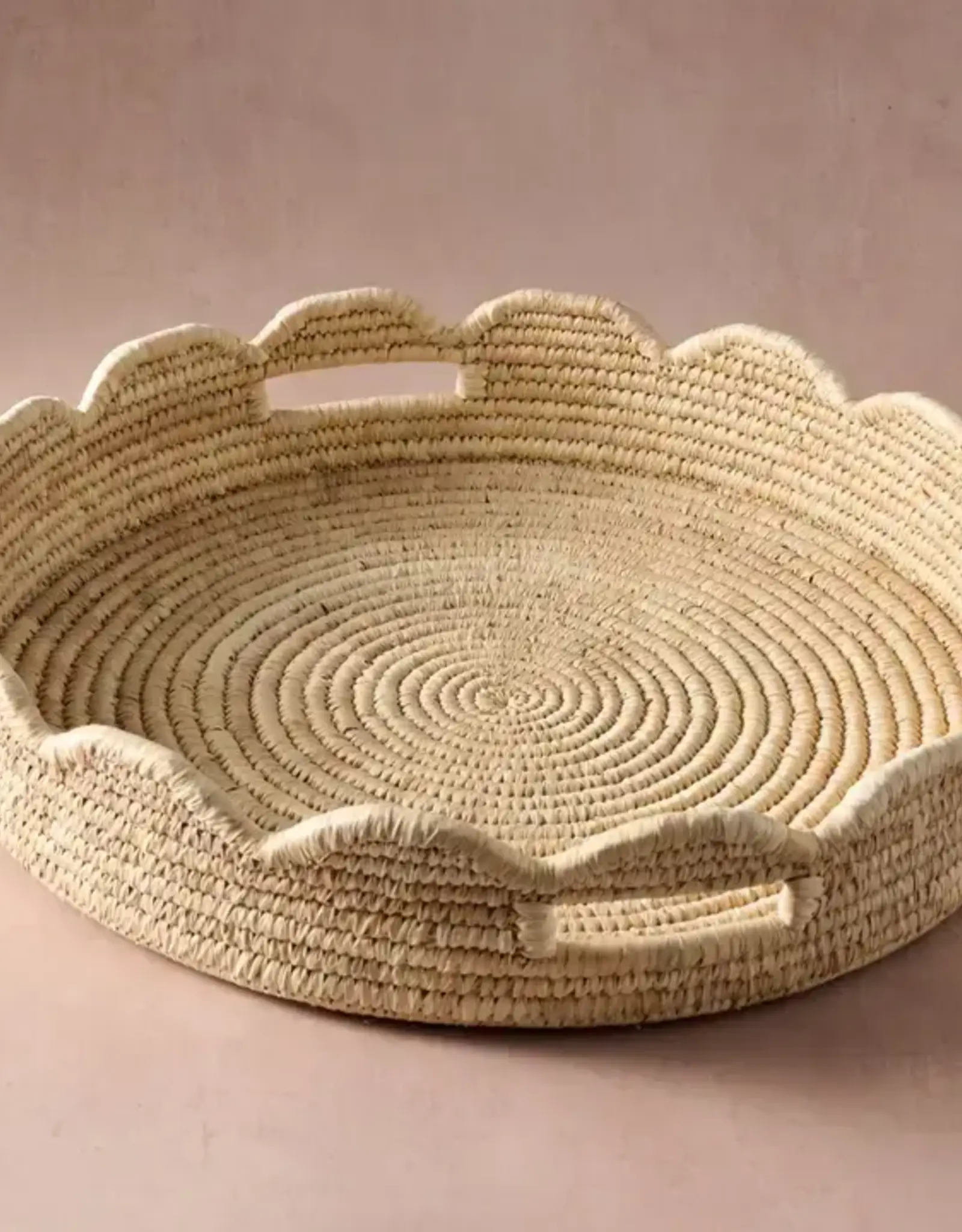 Ten Thousand Villages Seba Scalloped Palm Leaf Tray