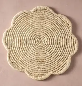 Ten Thousand Villages Seba Scalloped Palm Leaf Charger