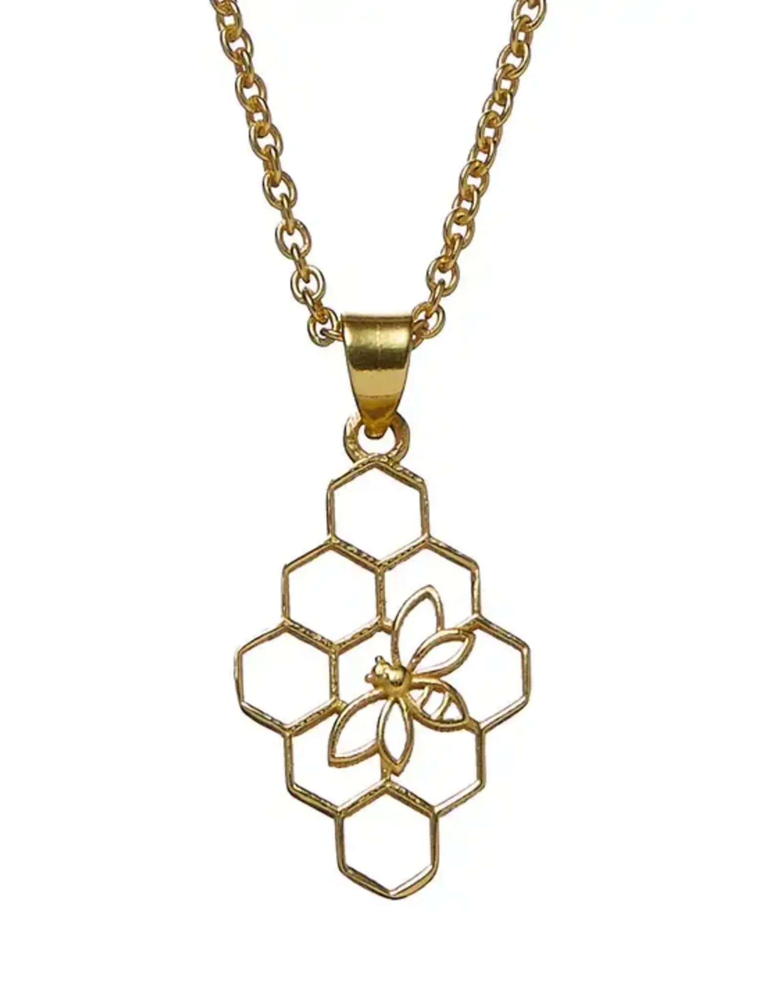 Serrv Beehive Gold Necklace