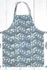 Global Mamas Apron Adult Music Notes Charcoal