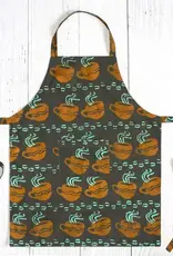 Global Mamas Apron Adult Coffee Cups Brown