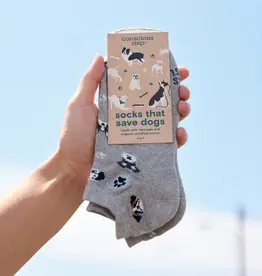 Conscious Step Ankle Socks that Save Dogs (Hound Headshots)